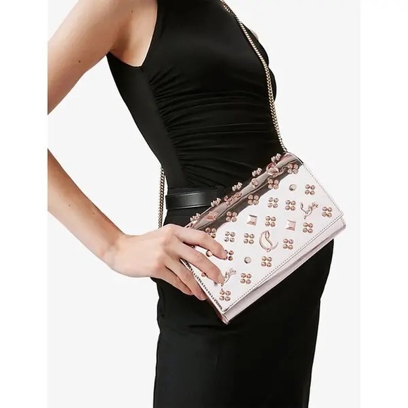 Christian Louboutin Handbags - Christian Louboutin Paloma Clutch vintage Rose specchio